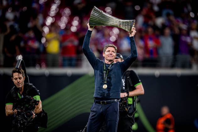 Crystal Palaces Oliver Glasner Football UEFA Conference League 2026 Final Crystal Palace Rayo Vallecano 27 May 2026 Leipzig, Red Bull Arena Conference League Final 2026