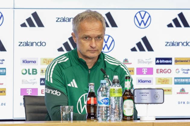 04 06 2026, xgrfx, Football DFB Media Dates, German Womens National Team Press Conference and Final Training v l Christian Wück German Womens National Team DFL DFB REGULATIONS PROHIBIT ANY USE OF PHOTOGRAPHS as IMAGE SEQUENCES and or QUASI VIDEO Cologne