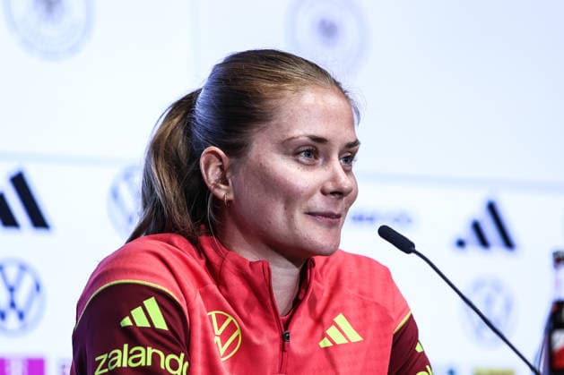 Sport, Football, World Cup Qualification Europe Women Season 2026 Closing Press Conference Germany before the match against Norway 04 06 2026, RheinEnergeieSTADION Sjoeke Nüsken Germany Cologne RheinEnergieSTADION North Rhine-Westphalia Germany