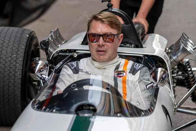 RECORD DATE NOT STATED 4th June 2026: Circuit de Monaco, Monaco: Formula One Monaco Grand Prix, Arrival Day; Mika Hakkinen drives the first ever F1 McLaren the M2B TimxWilliams