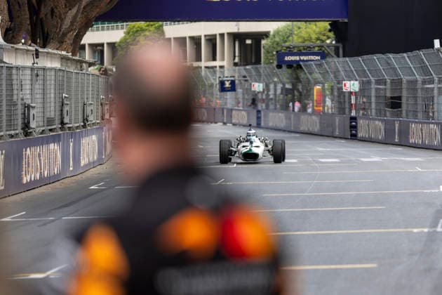 RECORD DATE NOT STATED 4th June 2026: Circuit de Monaco, Monaco: Formula One Monaco Grand Prix, Arrival Day; Mika Hakkinen drives the first ever F1 McLaren the M2B TimxWilliams