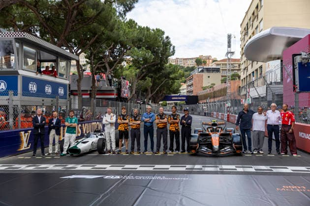 RECORD DATE NOT STATED 4th June 2026: Circuit de Monaco, Monaco: Formula One Monaco Grand Prix, Arrival Day; Current and former McLaren drivers on the grid celebrate their 1000th Grand Prix TimxWilliams