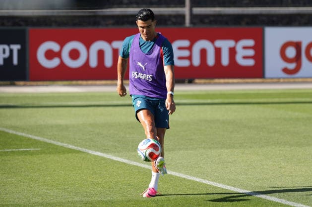 Training of the Portuguese national football team in the football city of Oeiras Portugal, June 4, 2026, in Alges, Portugal Cristiano Ronaldo Portugal ,7 Copyright: HMBxMedia FernandoxSoares
