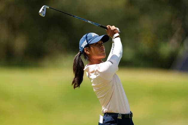 Celine Boutier hits from the 6th tee in the first round of the U.S. Women s Open golf championship at Riviera Country Club in Pacific Palisades, California on Thursday, June 4, 2026.  GLP20260604101520 CAROLINExBREHMAN