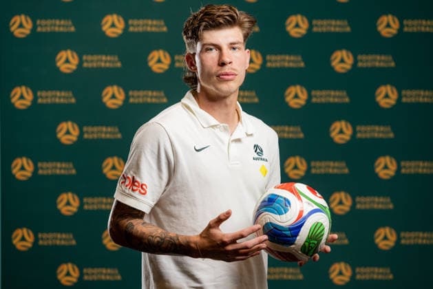 SOCCER AUSTRALIA TRAINING, Soccerros player Jordan Bos at the Claremont Resort in Berkeley, California, United States, Thursday, June 4, 2026. ( NO ARCHIVING Alameda California United States  Copyright: xJasonxHenryx 20260606168455765760