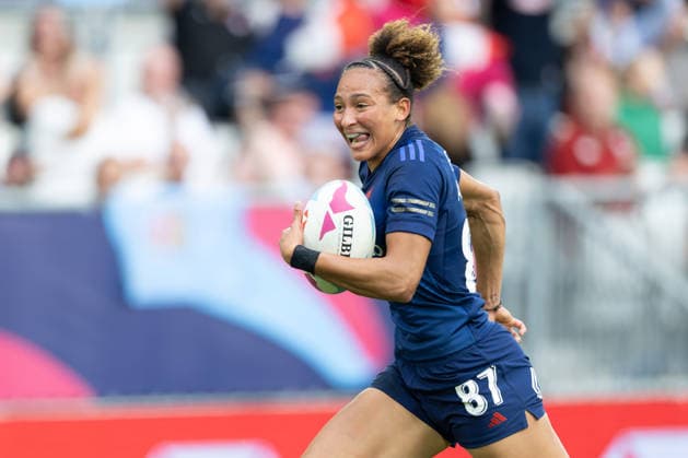 Bordeaux Sevens, SVNS Rugby World Championship Kelly Arbey France on their way to a try Second group match between France and Argentina Third tournament of the SVNS World Championship, Sevens Rugby World Cup from June 5 to 7, 2026 in Bordeaux France Day 1, Group matches on June 5, 2026 , Bordeaux Region Nouvelle Aquitaine France Stade Atlantique