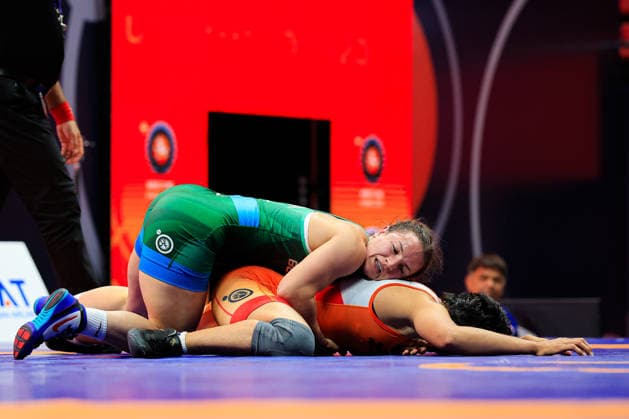 Wrestling Ranking Series Ulaanbaatar Open 62kg WW Bilyana Zhivkova Dudova BUL df Mansi Mansi IND Copyright: xKostadinxAndonovx xUnitedxWorldxWrestlingx Kostadin Andonov United World Wrestling