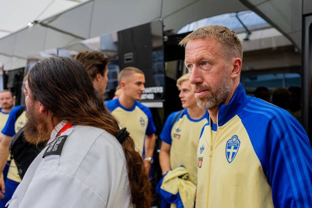 260606 Head coach Graham Potter of the Swedish national football team arrives at Dallas Fort Worth International Airport during day 5 ahead of the FIFA World Cup 2026 on June 6, 2026 in Dallas Photo Petter Arvidson BILDBYRAN kod PA PA1220 fotboll football soccer fotball vm fotbolls vm fotball vm fotbolls vm 2026 fifa world cup 2026 resa travel sverige sweden sverige a day 5 bbeng ankomst arrival  Copyright: PETTERxARVIDSON BB260606PA060