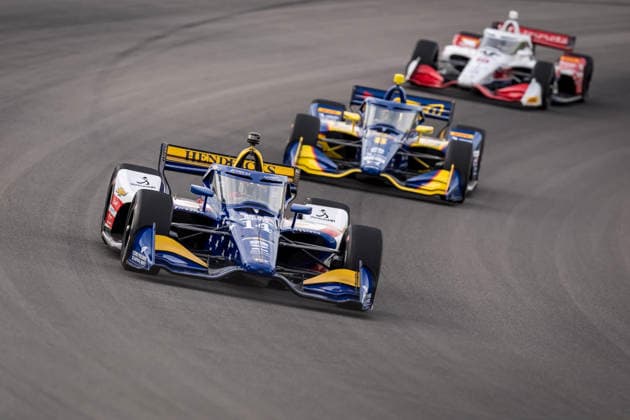 June 6, 2026, Madison, Illinois, USA: IndyCar, Indy Car, IRL, USA SERIES driver, SANTINO FERRUCCI (14) (USA) of Woodbury, CT, travels through the turns during a practice session for the Bommarito Automotive Group 500 at World Wide Technology Raceway in MADISON Illinois. Madison USA - ZUMAa161 20260606_aaa_a161_030 Copyright: xWalterxArce GMGx