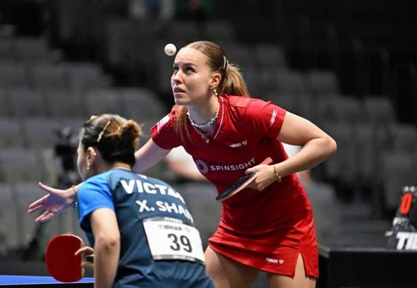 Annett Kaufmann DJK Kolbermoor and Xiaona Shan ttc berlin eastside reach the DM final in Erfurt Annett Kaufmann DJK Kolbermoor and Xiaona Shan ttc berlin eastside reach the DM final in doubles by beating Franziska Schreiner Sophia Klee Langstadt Final day of the German Womens and Mens Championships on June 7, 2026 at Messe Erfurt as part of the 3 German Table Tennis Finals in Erfurt Erfurt Messe Erfurt Thuringia Germany