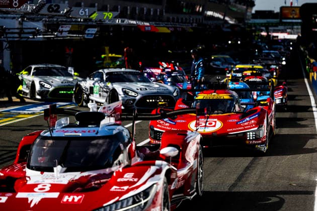 24 HEURES DU MANS 2026 - TEST DAY 50 FUOCO Antonio (ita), NIELSEN Nicklas (dnk), MOLINA Miguel (spa), Ferrari AF Corse, Ferrari 499P 50, Hypercar, pitlane, during the Test Day of the 24 Hours of Le Mans 2026, 3rd round of the 2026 FIA World Endurance Championship, on June 7, 2026 on the Circuit des 24 Heures du Mans in Le Mans, France - Le MansFrance  Copyright: xCharlyxLopezx