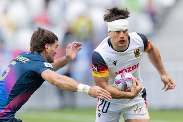 Germany Argentina, SVNS Rugby World Championship Santiago Alvarez Argentina, 6 tackles Lennox Wiese Germany, 20 tackles Match for 9th place between Germany and Argentina Third tournament of the SVNS World Championship, Sevens Rugby World Cup from June 5 to 7, 2026 in Bordeaux France June 7, 2026 , Bordeaux Region Nouvelle Aquitaine France Stade Atlantique