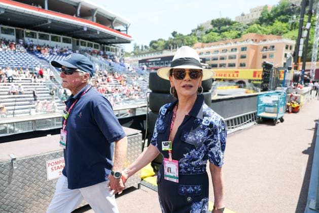 Michael Douglas and Catherine Zeta Jones in the pit lane, Race, Monaco Grand Prix, Motorsport, Men, Formula 1, 07 06 2026 Monte Carlo Monaco MCO Copyright: xkolbert-press ChristianxKolbertx