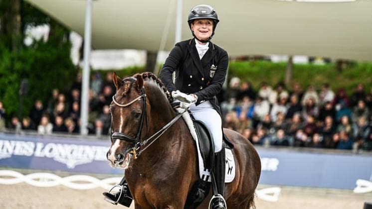 Balve Optimum on Sunday June 7 FOR EDITORIAL PURPOSES ONLY EDITORIAL USE ONLY p Isabell Werth on Viva Gold at the German Dressage Grand Prix Freestyle Championships 2026 on Sunday, June 7, 2026 in Balve Optimum in Balve Copyright SvenjaxHanusch Copyright: SvenjaxHanusch doc866p5vx44owtp2sce54 ,EDITORIAL USE ONLY Copyright: SvenjaxHanusch