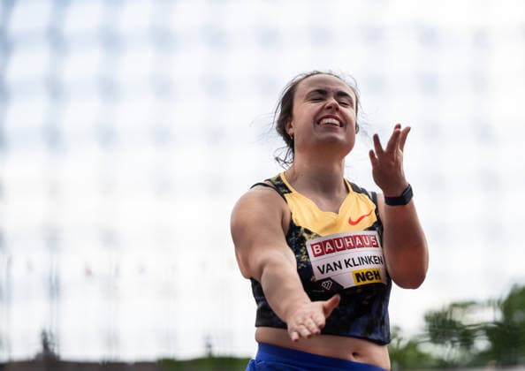 260607 Jorinde Van Klinken of Netherlands competes in the women s discus during Bauhaus galan, part of the Diamond League series, June 7, 2026 in Stockholm Photo Fredrik Karlsson BILDBYRAN COP 185 MT1057 friidrott athletics friidrett diamond league bauhaus galan bbeng stockholm dam diskus discus  Copyright: FREDRIKxKARLSSON BB260607FK023