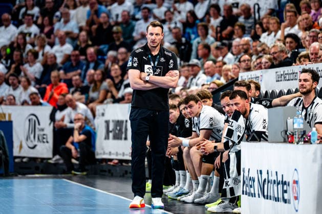 07 06 2026, xdobgx, Handball Daikin HBL, THW Kiel TBV Lemgo Lippe v l Filip Jicha Kiel, Coach Kiel