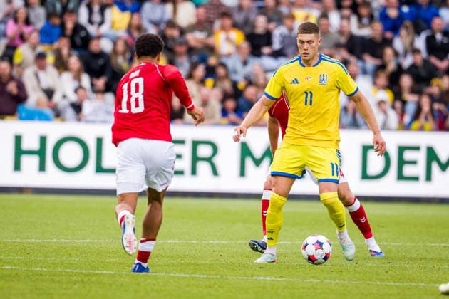 Denmark v Ukraine, football friendly, Odense, Denmark Odense, Denmark. 07th, June 2026. Artem Dovbyk (11) of Ukraine seen during the football friendly between Denmark and Ukraine at Odense Stadion in Odense. Denmark, Odense, Nature Energy Park  Copyright: xGonzalesxPhoto KentxRasmussenx