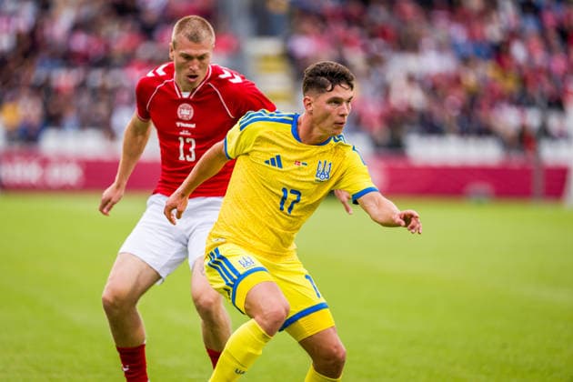 Denmark v Ukraine, football friendly, Odense, Denmark Odense, Denmark. 07th, June 2026. Georgiy Sudakov (17) of Ukraine seen during the football friendly between Denmark and Ukraine at Odense Stadion in Odense. Denmark, Odense, Nature Energy Park  Copyright: xGonzalesxPhoto KentxRasmussenx