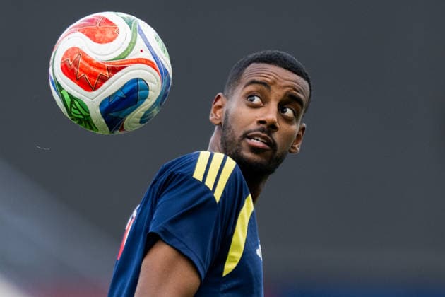 260608 Alexander Isak of the Swedish national football team at a training session during day 3 of the FIFA World Cup 2026 on June 8, 2026 in Dallas Photo Petter Arvidson BILDBYRAN kod PA PA1223 fotboll football soccer fotball vm fotbolls vm fotball vm fotbolls vm 2026 fifa world cup 2026 träning practice training sverige sweden sverige a day 3 bbeng  Copyright: PETTERxARVIDSON BB260608PA020