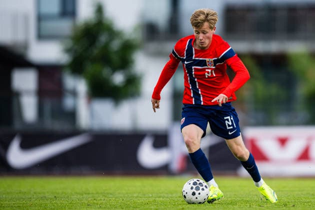 260608 Bo Asulv Hegland of Norway during the under 21 international friendly football match between Norway and Finland on June 8, 2026 in Moss Photo Marius Simensen BILDBYRAN COP 238 bbeng finland football fotball fotboll international friendly norway privatlandskamp soccer träningslandskamp u21 under 21  Copyright: MARIUSxSIMENSEN BB260608BB380