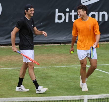 09 06 2026, Boss Open 2026, ATP Tour 250 Stuttgart, TTC Weissenhof, Tennis, Sport, in the picture Taylor Fritz USA and Ben Shelton USA