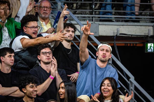 Basketball Berlin 019 06 2026 Season 2025 2026 EasyCredit BBL 1 Bundesliga Men, Men Playoffs Semifinal Game 5 Alba Berlin BMA365 Bamberg Baskets Franz Wagner Spectators Cheering