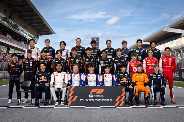 AUTO - FORMULA 3 2026 - BARCELONA Class picture of Formula 3 during the 3rd round of the 2026 FIA Formula 3 Championship from June 12 to 14, 2026 on the Circuit de Barcelona-Catalunya, in Montmelo, Spain - MontmeloSpain  Copyright: xEricxAlonsox