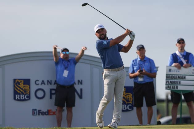 June 11, 2026: Stephan Jaeger of Germany tees off in round one during the RBC Canadian Open held at TPC Toronto at Osprey Valley in Caledon Ontario, Canada. CSM PGA, Golf Herren 2026: RBC Canadian Open Jun 11  - ZUMAc04_ 20260611_zma_c04_005 Copyright: xDanielxLeax