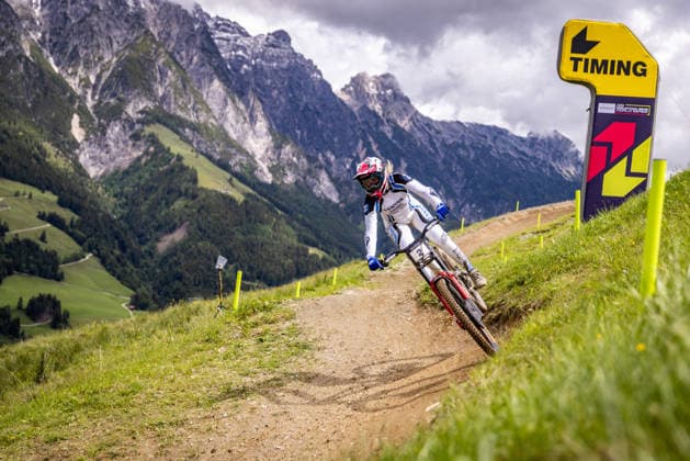 Whoop UCI Mountainbike World Series Leogang Downhill OSTGAARD Aletha CANYON DH RACINGat Whoop UCI Mountainbike World Series Leogang Downhill, 11 06 2026,in Leogang,AUT Photo Sebastian Sternemann