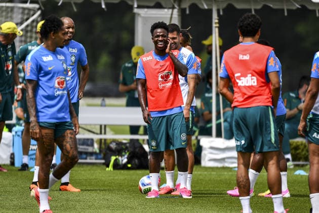 Vinicius Jr. training at their New Jersey base the Columbia Park Training Facility in Morristown, NJ, United States. (Photo by Rebekah Wynkoop SPP) Copyright: xRebekahxWynkoop SPPx Sportspressphoto_SPR164993