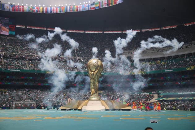Fußball, FIFA WM 2026, Eröffnungsfeier in Mexiko Stadt #5 2026 FIFA World Cup, WM, Weltmeisterschaft, Fussball Opening Ceremony Performance during the 2026 FIFA World Cup opening ceremony at Estadio Azteca. on June 11, 2026 in Mexico City, Mexico. Mexico City CDMX Mexico Copyright: xIsmaelxRosasx