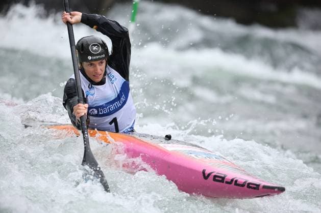 2026 ICF Canoe Slalom World Cup Augsburg AUGSBURG, GERMANY JUNE 12 Ricarda Funk of Germany competes in the Women s Kayak K1 heats during the 2026 ICF Canoe Slalom World Cup Augsburg at Eiskanal Augsburg on June 12, 2026 in Augsburg, Germany Photo by Marcus Hartmann Beautiful Sports Copyright: xBEAUTIFULxSPORTS MarcusxHartmannx