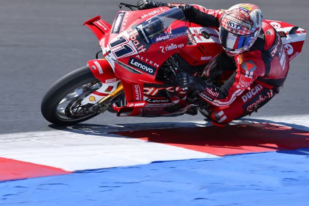 IPA85641841 - 11 Nicolo Bulega (ITA) Ducati Panigale V4R, Aruba.It Racing - Ducati during the FIM Superbike World Championship, WM, Weltmeisterschaft Pirelli Emilia Romagna Round at the Misano World Circuit Marco Simoncelli, Misano Adriatico, Italy on June 13, 2026 during the Pirelli Emilia Romagna Round, World Superbike (SBK) race in Italy, Italy, June 13, 2026  Copyright: xValerioxOrigo IPAxSportx xx 85641841
