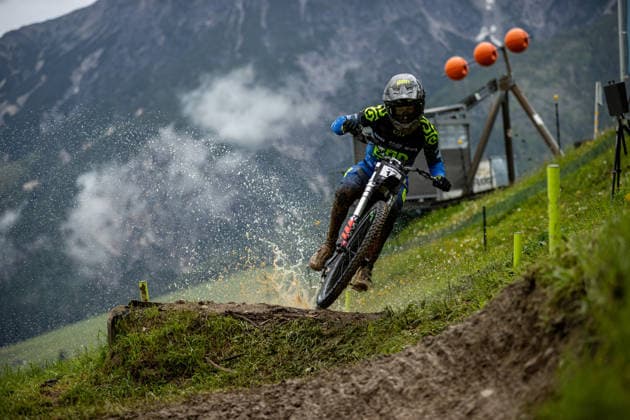 Whoop UCI Mountain Bike World Series Leogang Downhill WILSON Reece AON RACINGat Whoop UCI Mountain Bike World Series Leogang Downhill, 13 06 2026,in Leogang,AUT Photo Sebastian Sternemann