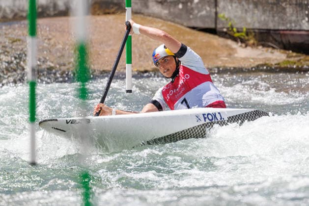 Jessica Fox AUS at ICF CANOE SLALOM WORLD CUP, Canoeing, Women, Canoeing, 2026, on 13 06 2026 in Augsburg, Eiskanal Bayern Germany