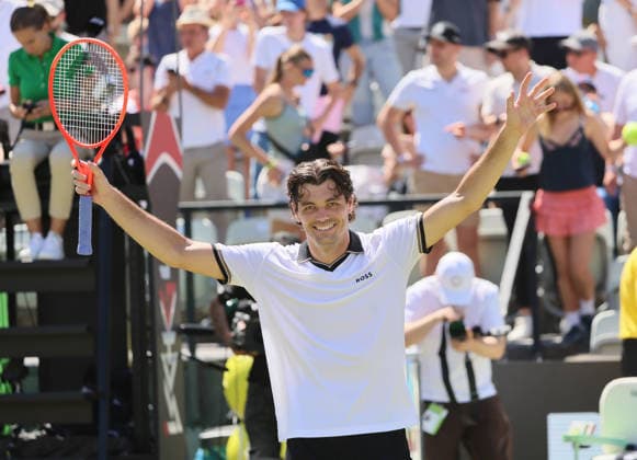 13 06 2026, Boss Open 2026, ATP Tour 250 Stuttgart, TTC Weissenhof, Tennis, Sport, in the picture Taylor Fritz USA wins against Alexander Bublik KAZ