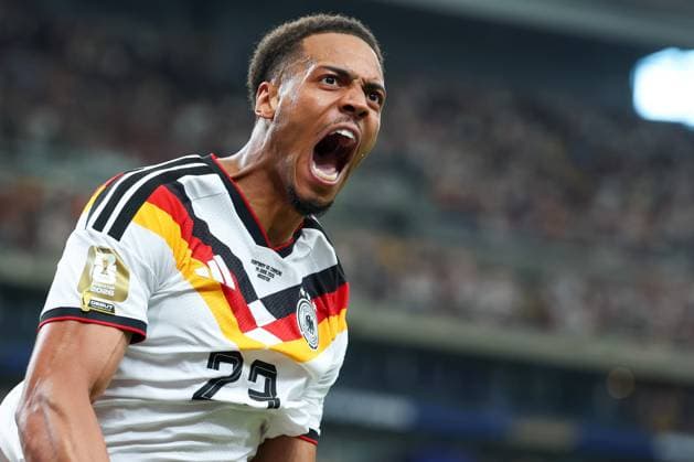 Goal celebration by Felix Nmecha 23 Germany for 1 0, Germany vs Curacao, Football, World Cup 2026, Group stage, 14 06 2026 Houston Texas USA Copyright: xkolbert-press ChristianxKolbertx