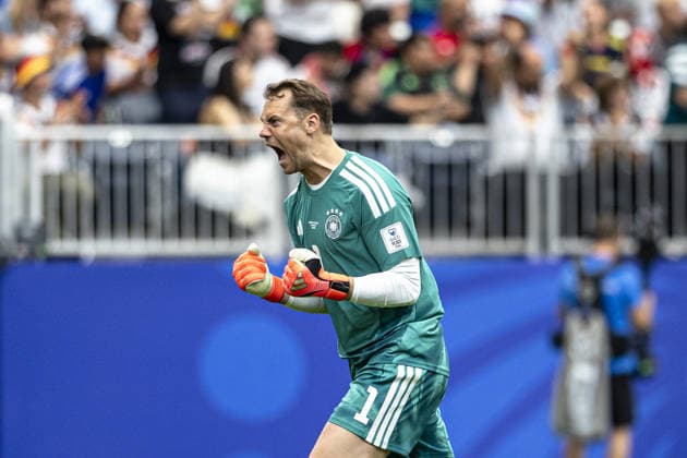 Manuel Neuer of Germany celebrates after team scores a goal during the FIFA World Cup, WM, Weltmeisterschaft, Fussball 2026 Group E match between Germany and Curacao at Houston Stadium on June 14th,2026 (Photo by Joao Bravo Sports Press Photo) Copyright: xJoaoxBravo SportsxPressxPhotox Sportspressphoto_SPR166417