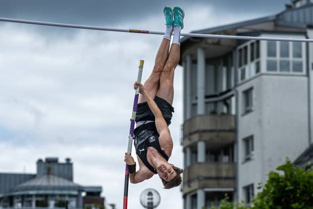 Flight Circus Düsseldorf, Germany June 14, 2026 DÜSSELDORF, GERMANY JUNE 14 PRÖBSTLE Louis GER, MTG Mannheim during the Flight Circus in Düsseldorf on June 14, 2026 in Düsseldorf, Germany,detected_source_language Copyright: xBEAUTIFULxSPORTS PeterxWeberx