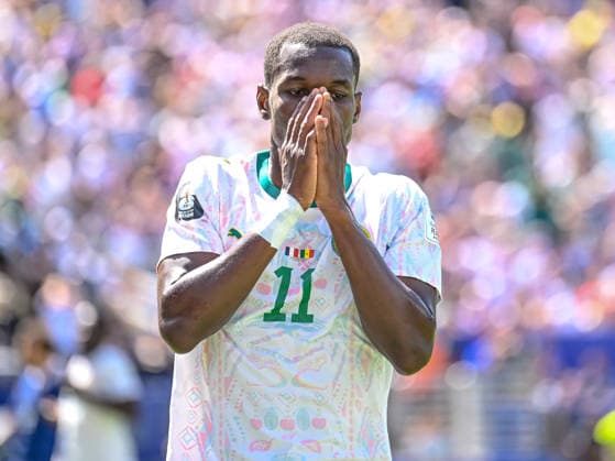 Nicolas Jackson of Senegal looks dejected during the 2026 FIFA World Cup Group I match between France and Senegal at New York New Jersey Stadium on June 16, 2026, in East Rutherford, United States. Photo by Harry Langer, DeFodi Images,detected_source_language