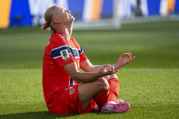 Erling Haaland of Norway celebrates after scoring the team s first goal during the FIFA World Cup, WM, Weltmeisterschaft, Fussball 2026 Group I match between Iraq and Norway at Boston Stadium on June 16th,2026 (Photo by Richard Callis Sports Press Photo) Copyright: xRichardxCallis SportsxPressxPhotox Sportspressphoto_SPR167860
