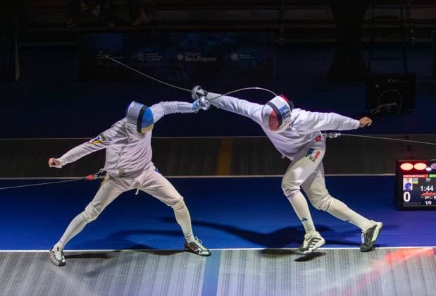 June 19, 2026, Paris, Paris, France: France is facing Ukraine in the semifinals of the men s team o po e event at the European Fencing Championships. France News - June 19, 2026  - ZUMAp284 20260619_zip_p284_040 Copyright: xMickaelxPintax