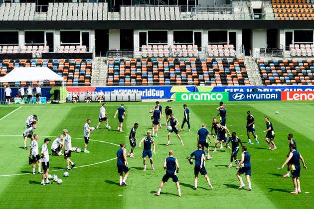 260619 General view of a training session with the Swedish national soccer team on Day 9 of the 2026 FIFA World Cup on June 19, 2026 in Houston. Photo by Ludvig Thunman, BILDBYRAN. Code  Copyright: LUDVIGxTHUNMAN BB260619LT001
