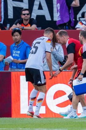 2026 FIFA World Cup, Group E, Match 2, Germany vs. Ivory Coast, June 20, 2026, at Toronto Stadium, Toronto; Nico Schlotterbeck (Germany) – injury, treatment, injured,detected_source_language Copyright: xBahhoxKarax