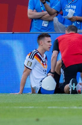 2026 FIFA World Cup, Group E, Match 2, Germany vs. Ivory Coast, June 20, 2026, at Toronto Stadium, Toronto; Nico Schlotterbeck (Germany) – injury, treatment, injured,detected_source_language Copyright: xBahhoxKarax