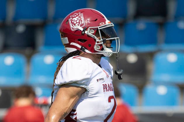 EFA European Football Alliance Frankfurt Galaxy Prague Lions, June 21, 2026 William Patterson Prague Lions 2, Cutout, Portrait, Frankfurt Galaxy Prague Lions, Frankfurt, PSD Bank Arena, June 21, 2026,detected_source_language Copyright: xBEAUTIFULxSPORTS Gawlikx