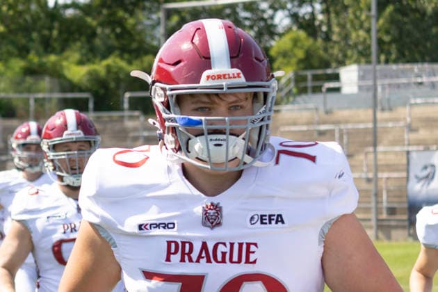 EFA European Football Alliance Frankfurt Galaxy vs. Prague Lions, June 21, 2026 Petr Maxa Prague Lions 70, Frankfurt Galaxy vs. Prague Lions, Frankfurt, PSD Bank Arena, June 21, 2026,detected_source_language Copyright: xBEAUTIFULxSPORTS Gawlikx