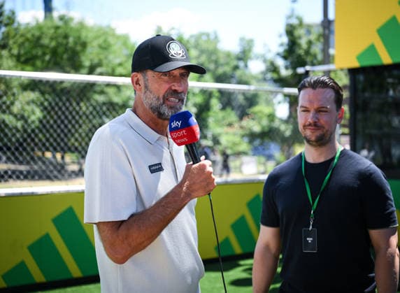 Soccer, 2026 FIFA World Cup, June 24, 2026, Adidas Home of Soccer, Brooklyn Bridge Park, New York, Media Interview: Jürgen Klopp in conversation with Sky reporter and host Florian Plettenberg