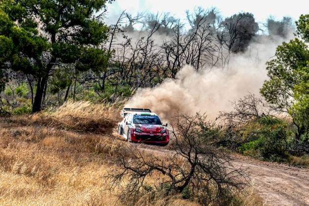 IPA86049825 - Elfyn Evans (GBR) and Scott Martin (GBR) in a Toyota GR Yaris Rally1 driving for Toyota Gazoo Racing WRT during the 8th round of the FIA WRC, Motorsport Rallye, WM EKO Acropolis Rally Greece, June 25, 2026 Copyright: xFedericoxManoni IPAxSportx xx 86049825