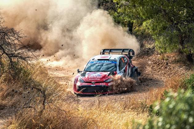 IPA86049824 - Takamoto Katsuta (JPN) and Aaron Johnston (IRL) in a Toyota GR Yaris Rally1 driving for Toyota Gazoo Racing WRT during the 8th round of the FIA WRC, Motorsport Rallye, WM EKO Acropolis Rally Greece, June 25, 2026 Copyright: xFedericoxManoni IPAxSportx xx 86049824